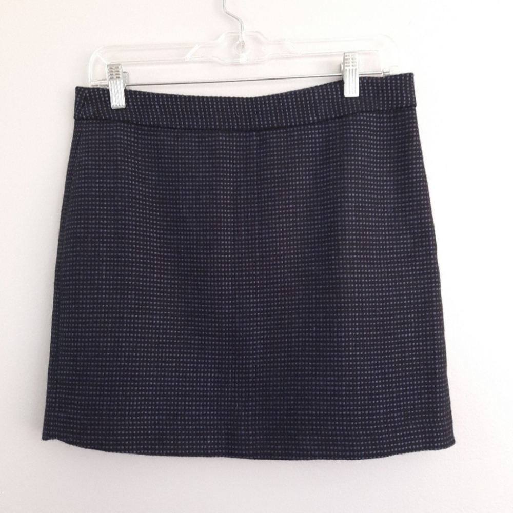 Gap Black & Blue Checkered Mini Skirt